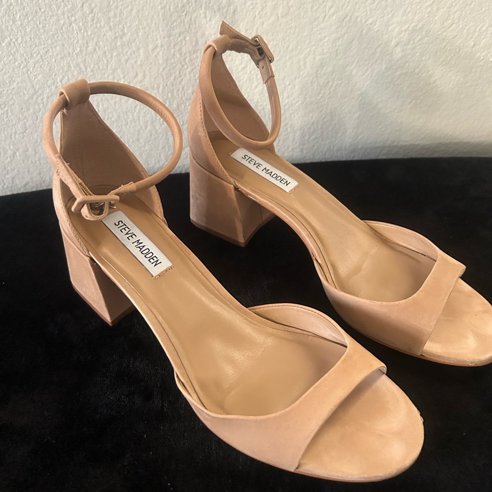 Steve Madden Nude Ankle Strap Heels